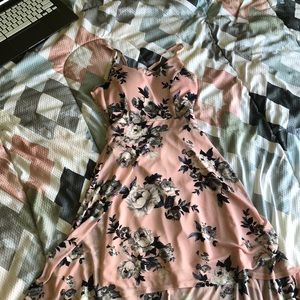 Pink floral dress